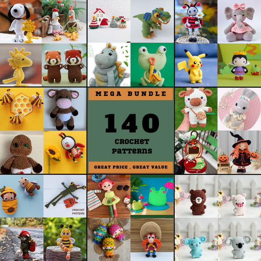 Mega Bundle : +140 Crochet Patterns